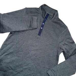 Swannies Mens Quarter Button Pullover Long Sleeve Performance Shirt Size Large